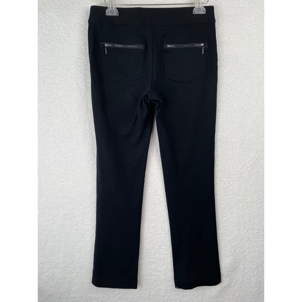 INC International Concepts Womens Black Pull On Straight Zipper Pocket Pants 8 - Picture 4 of 10
